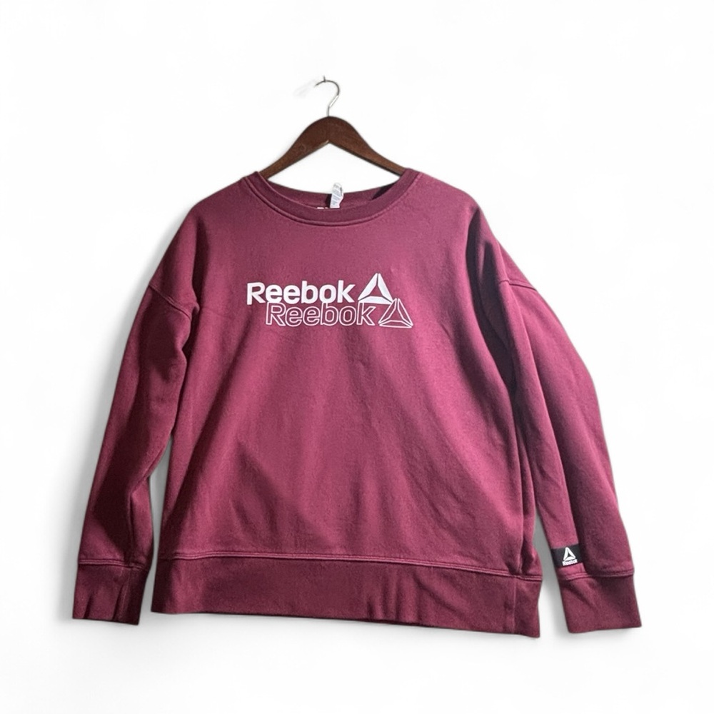 Reebok Women's Maroon Logo Sweatshirt Size Medium